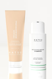 Matsu Intensive Repair Intensive Care Shampoo for Damaged Hair and Creamask Bond Strengthening Leave-In Conditioner 2-Piece Advantage Hair Care Set