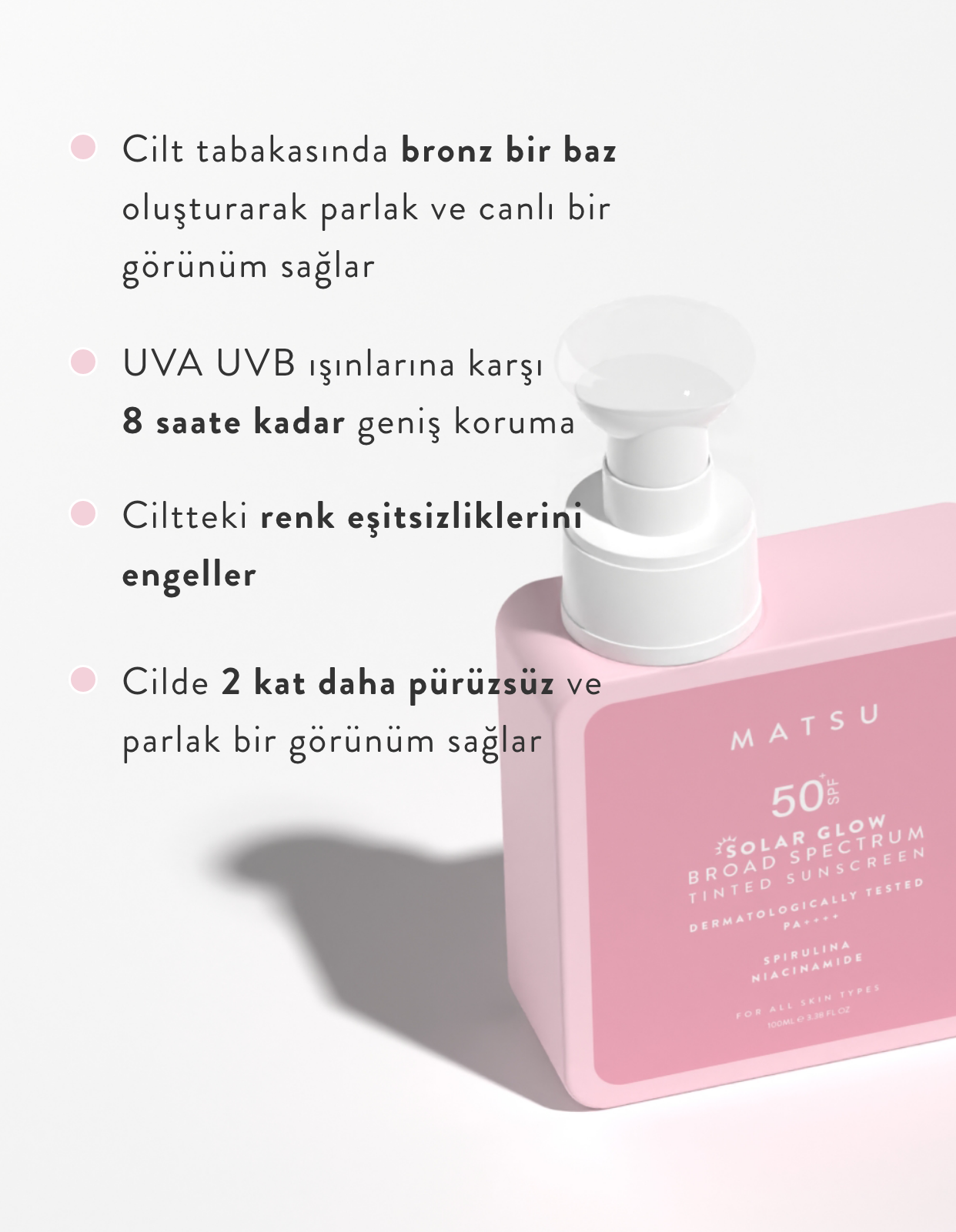Solar Glow 50+SPF Tinted Sunscreen Güneş Kremi