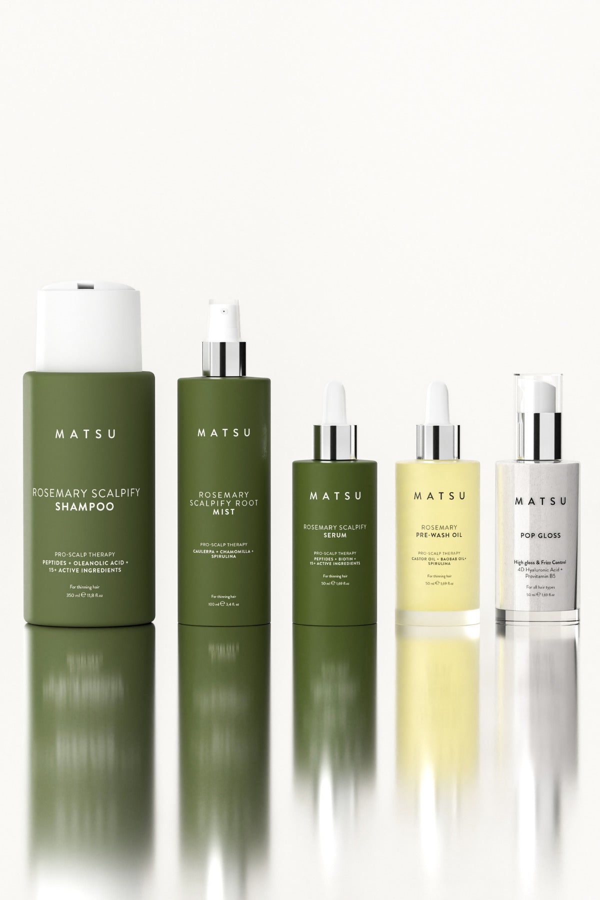 Scalpify Rosemary | 5-Piece Scalp Care Set (Shampoo + Mist + Serum + Pre-Wash + Pop Gloss)
