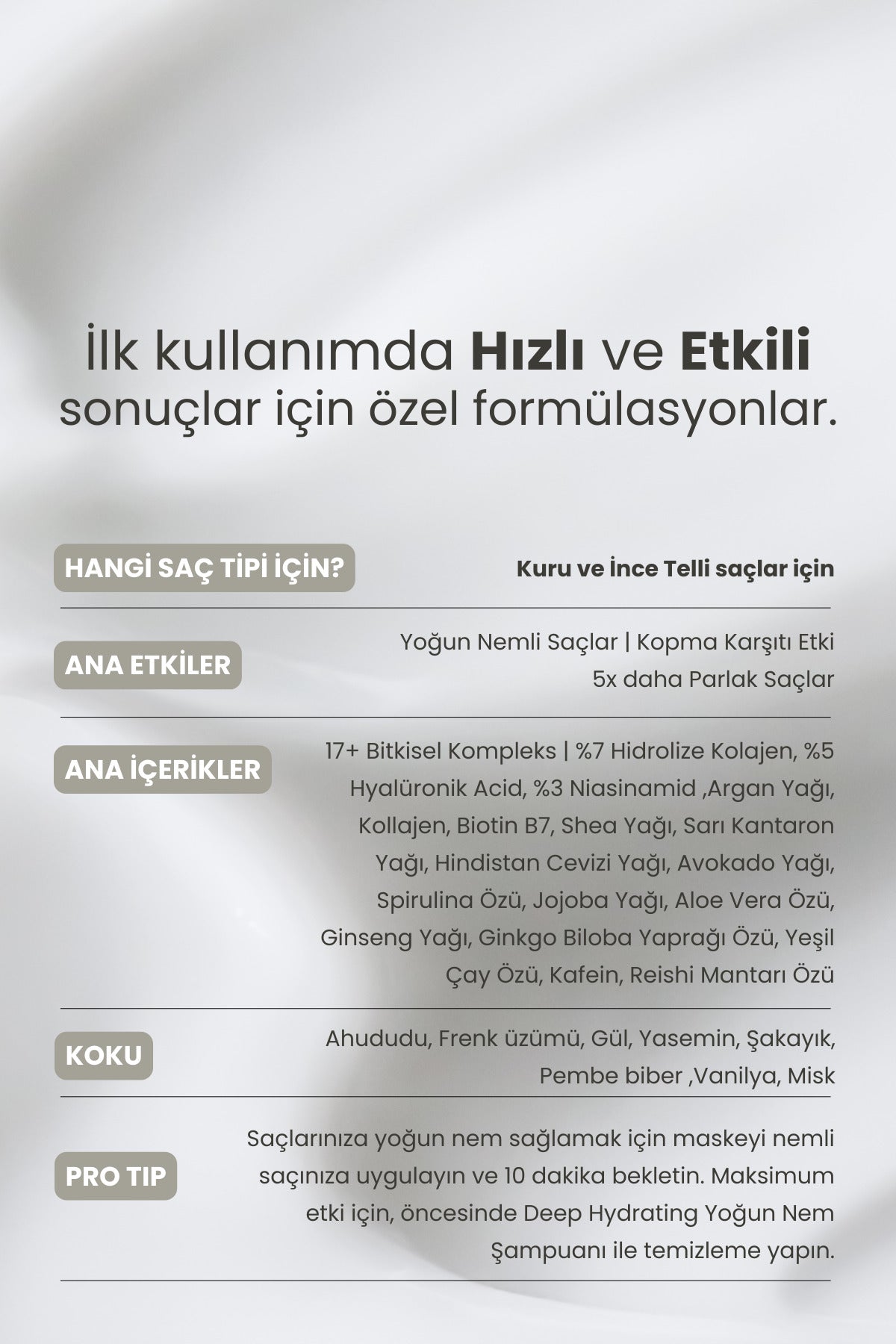 Deep Hydrating Nem Maskesi 50 ml | Yoğun Nem