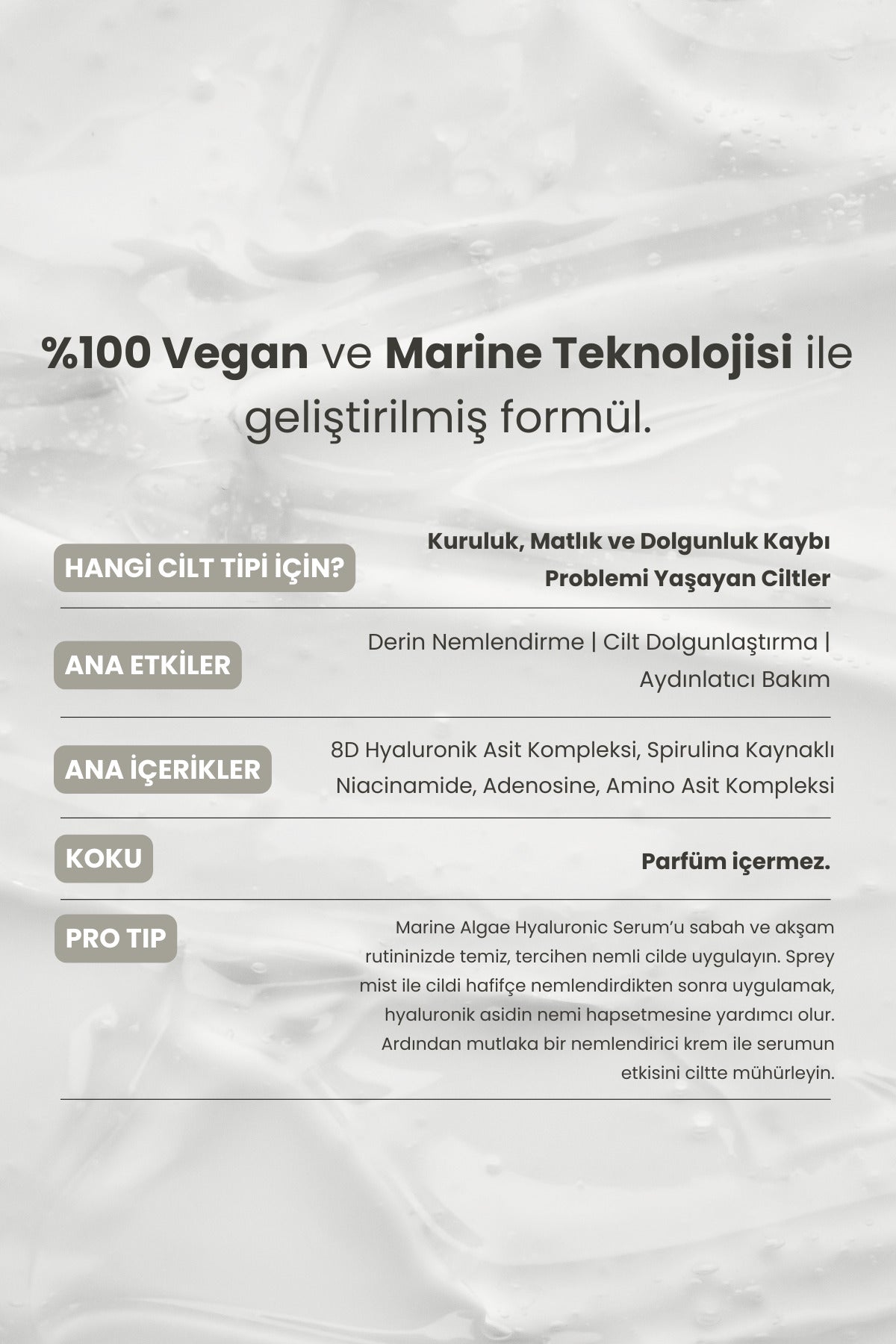 Marine Algae | 8D Hyaluronic Acid Serum for Intense Hydration 30 ml