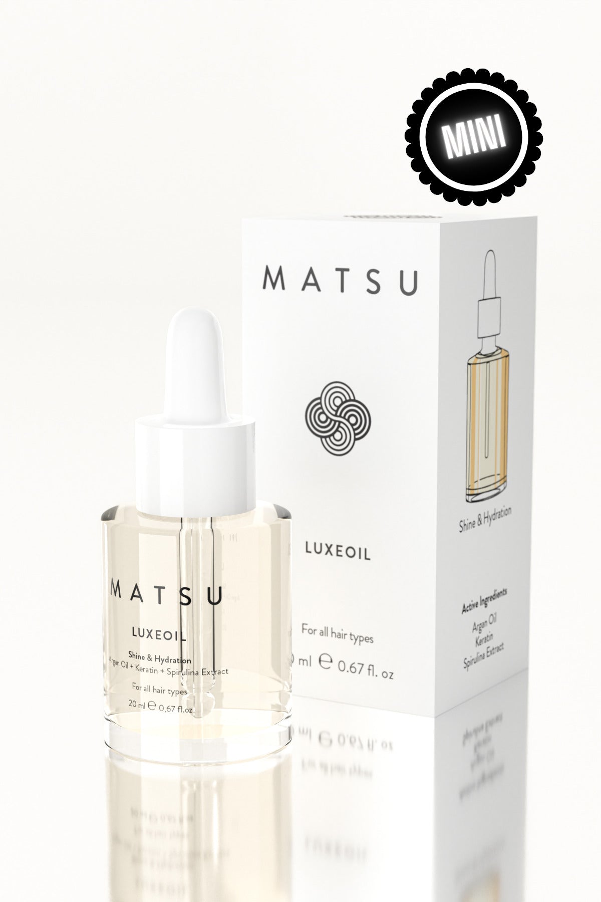 Luxeoil | Argan & Kaviar nährendes Haaröl 20 ml Reisegröße