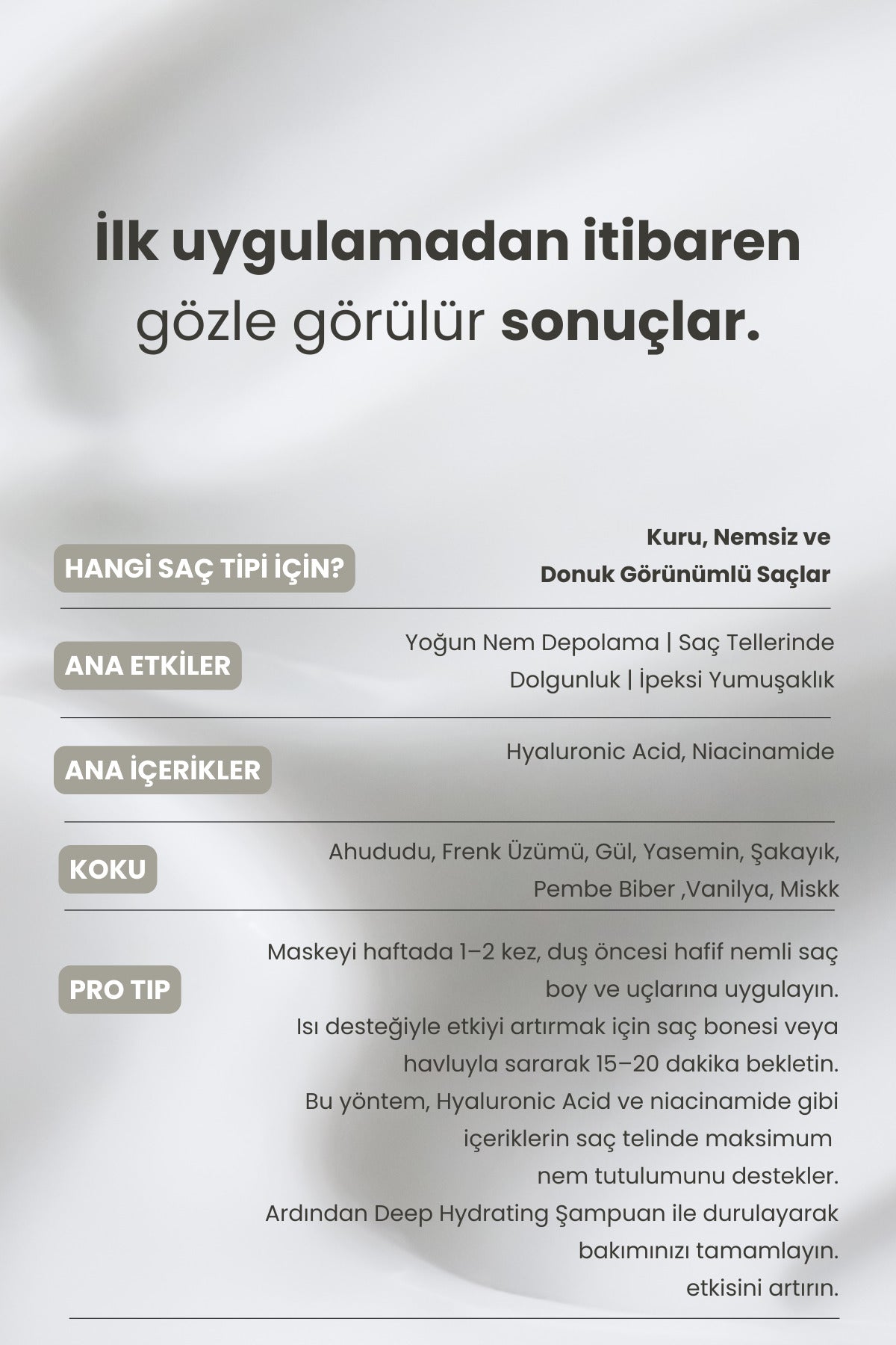 Deep Hydrating | Yoğun Nem Maskesi 350 ml