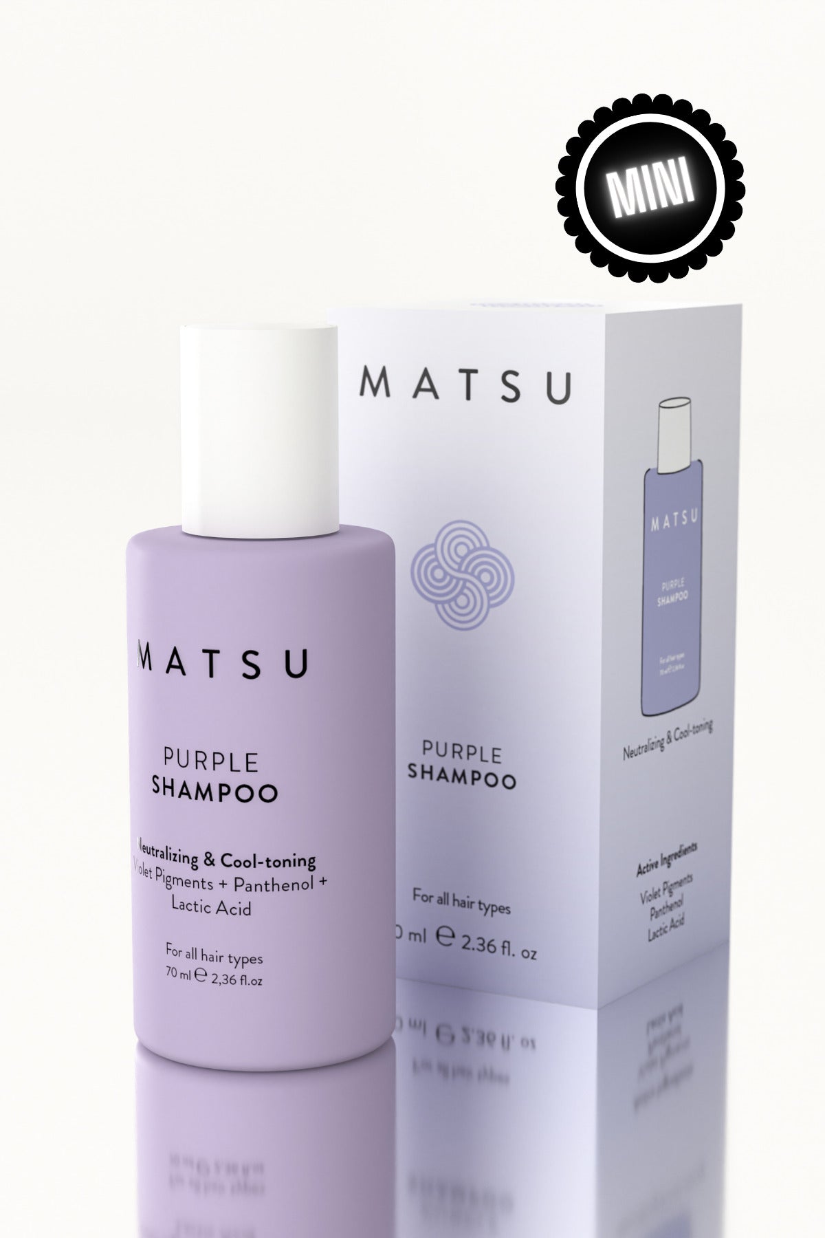 Violett-Shampoo | Anti-Gelbstich-Silber-Shampoo 70 ml Reisegröße