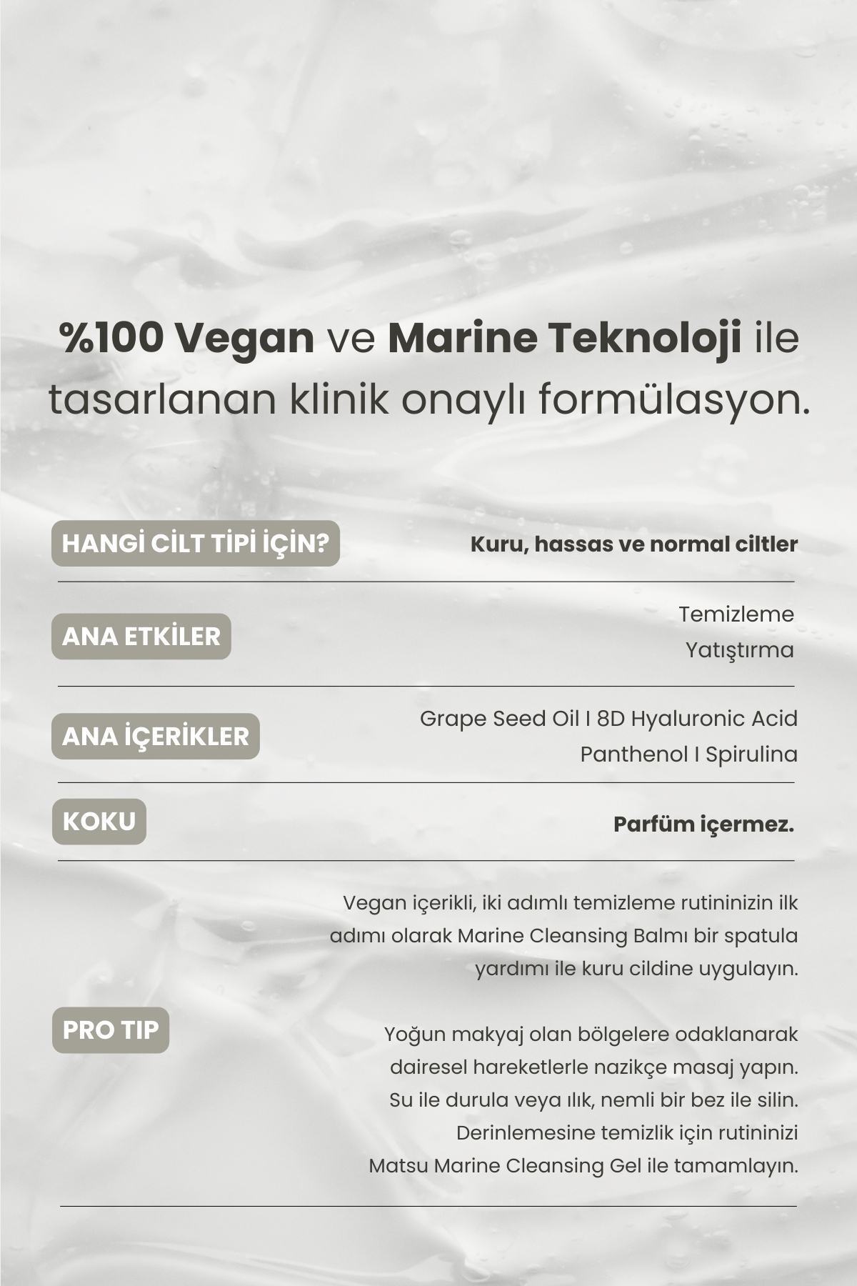 Marine Algae | Yoğun Nemlendirici Temizleme Balmı 100 ml