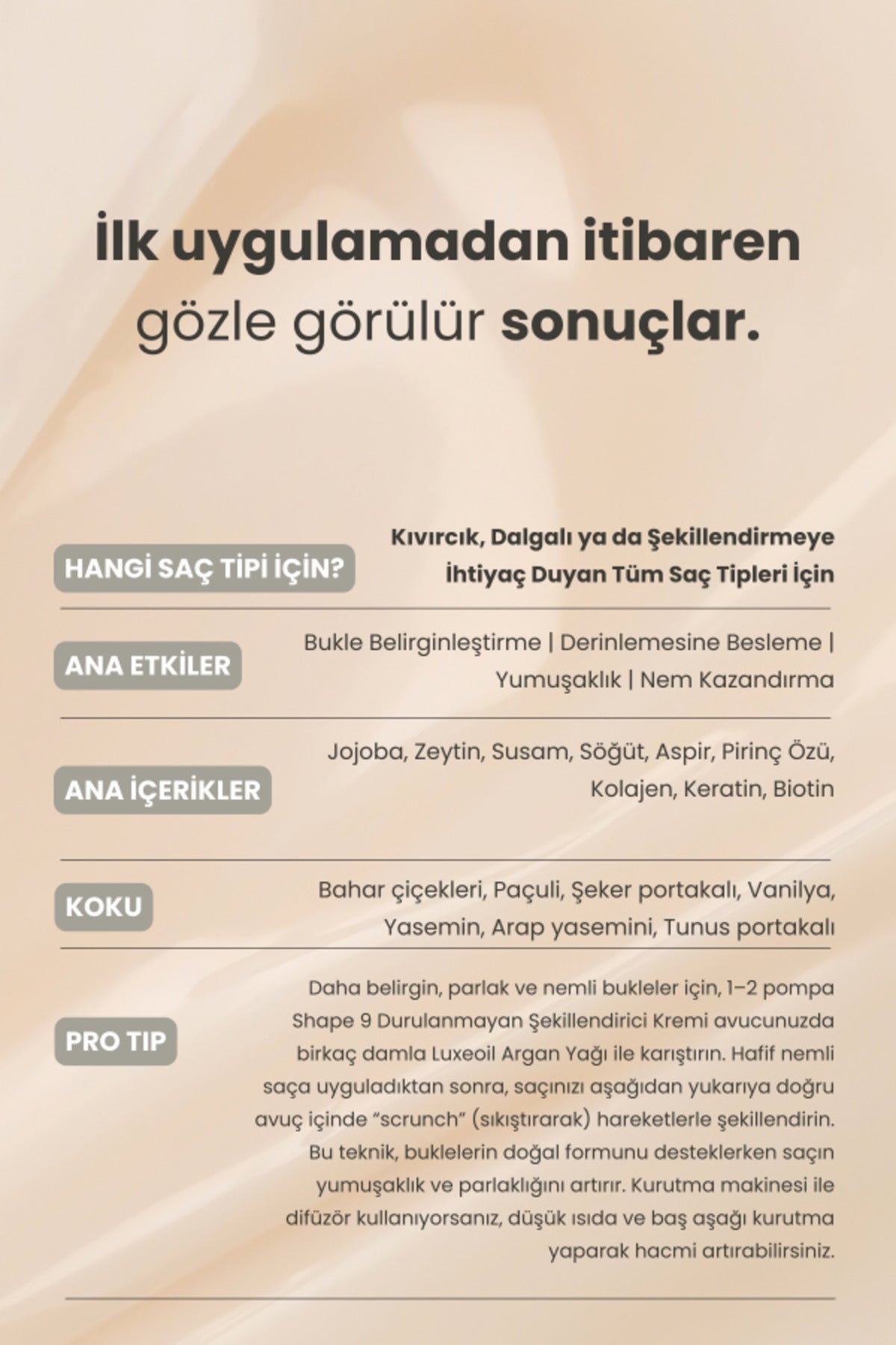 Shape 9 | Bukle Belirginleştirici & Nemlendirici Bakım Kremi 150 ml