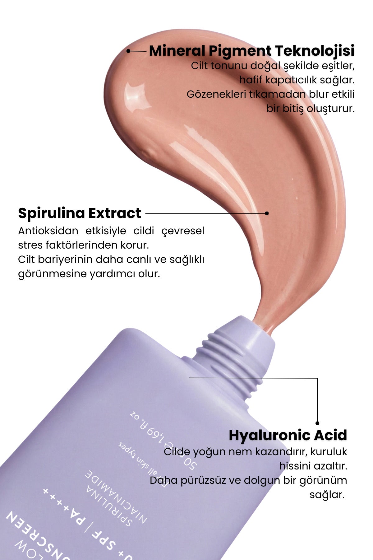 Solar Glow | SPF50+ Tinted Renkli Güneş Kremi 50 ml
