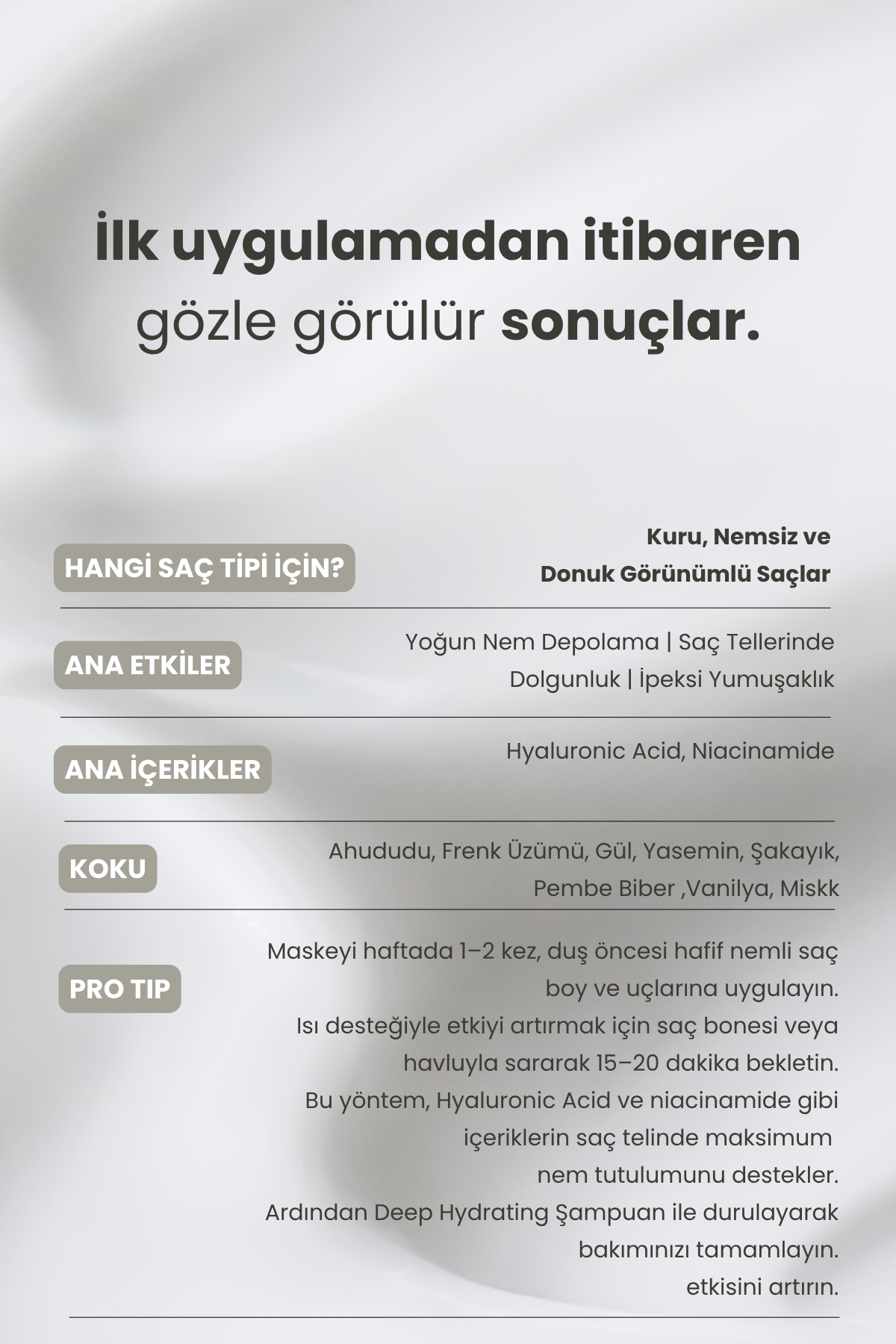 Deep Hydrating Nemlendirici Saç Bakım Maskesi