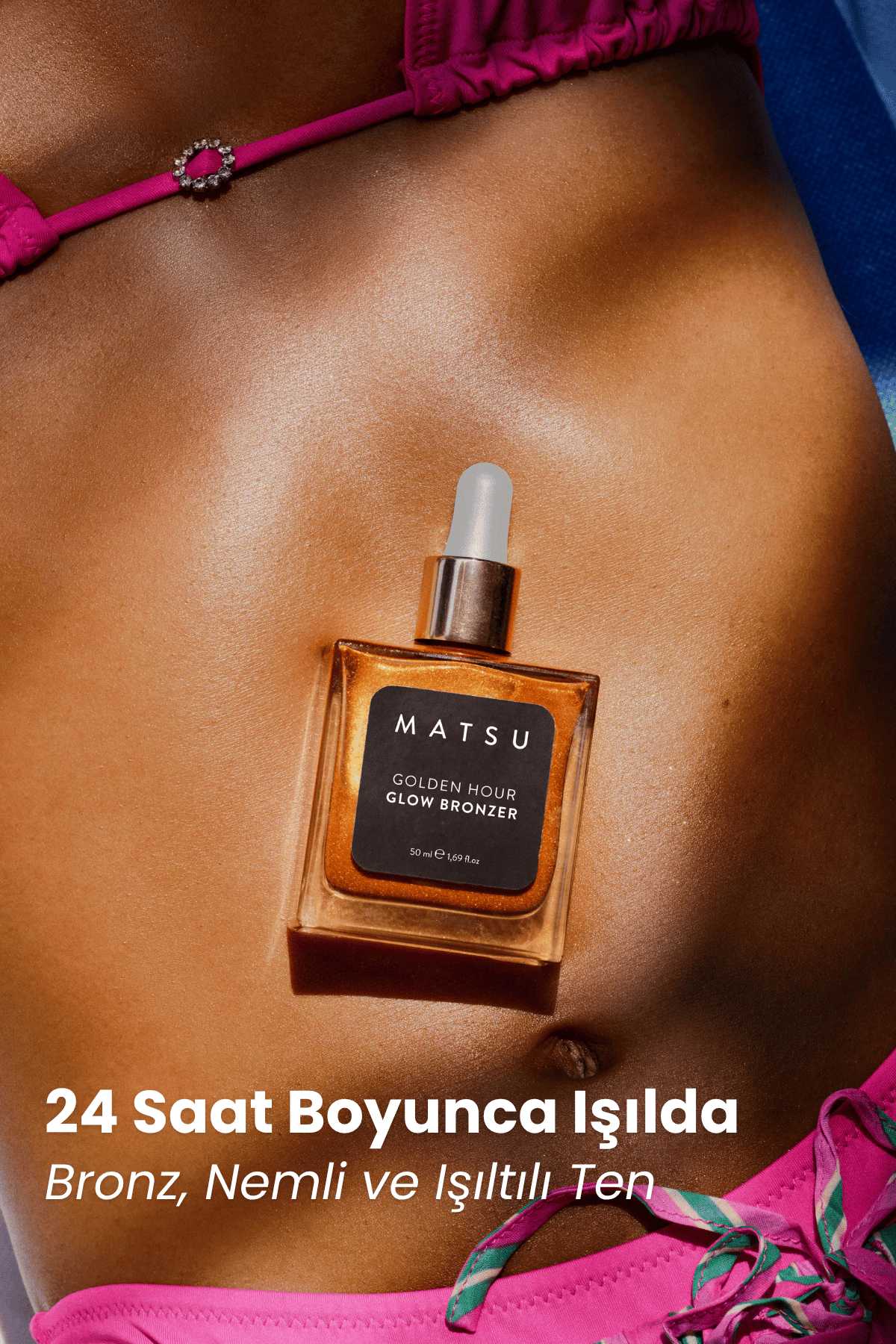 Golden Hour Işıltılı Bronzlaştırıcı Vücut Yağı ve Fırça Seti