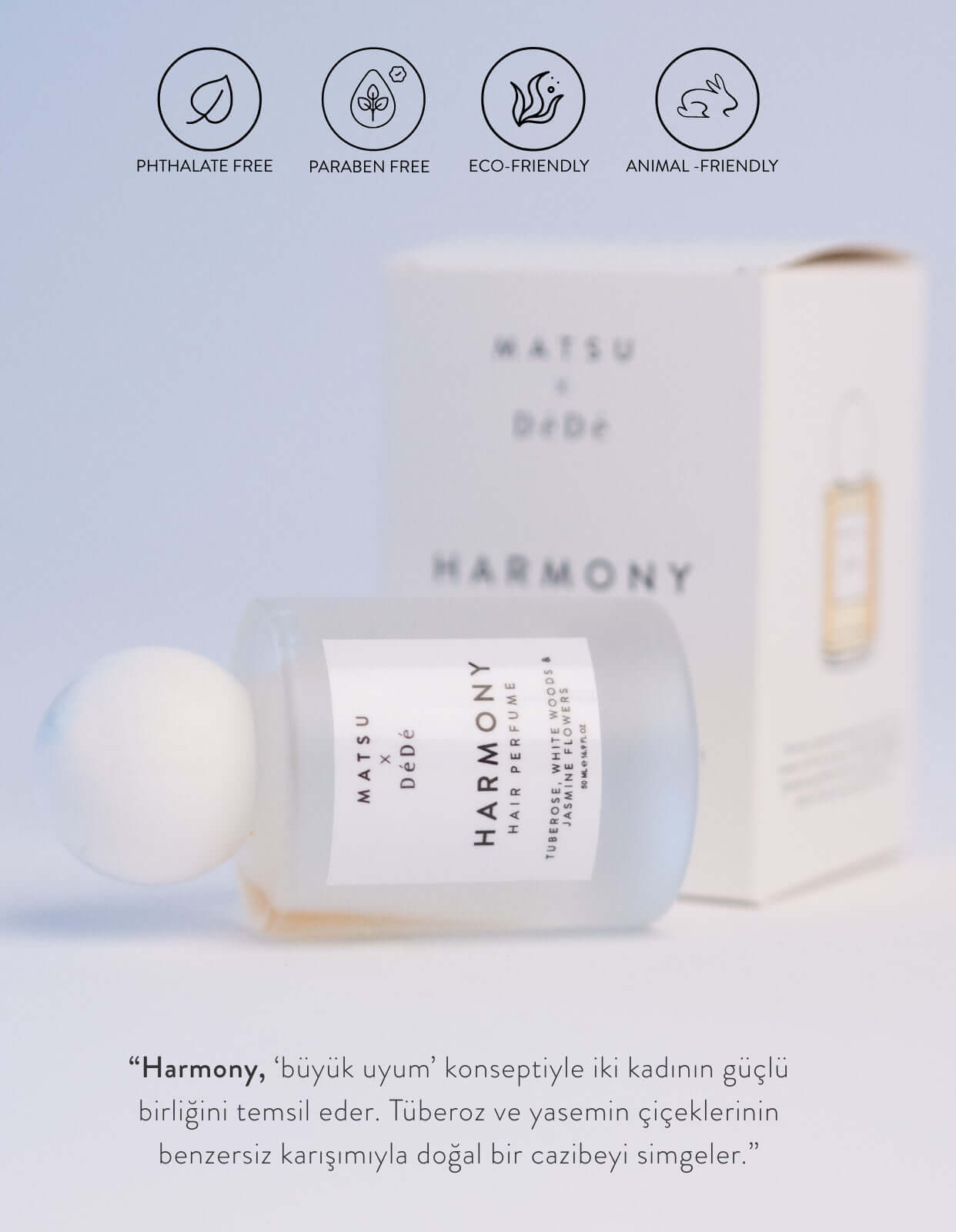 DéDé x Matsu Harmony Hair Perfume 50 ml | Floral and Fruity Notes | Hair Mist