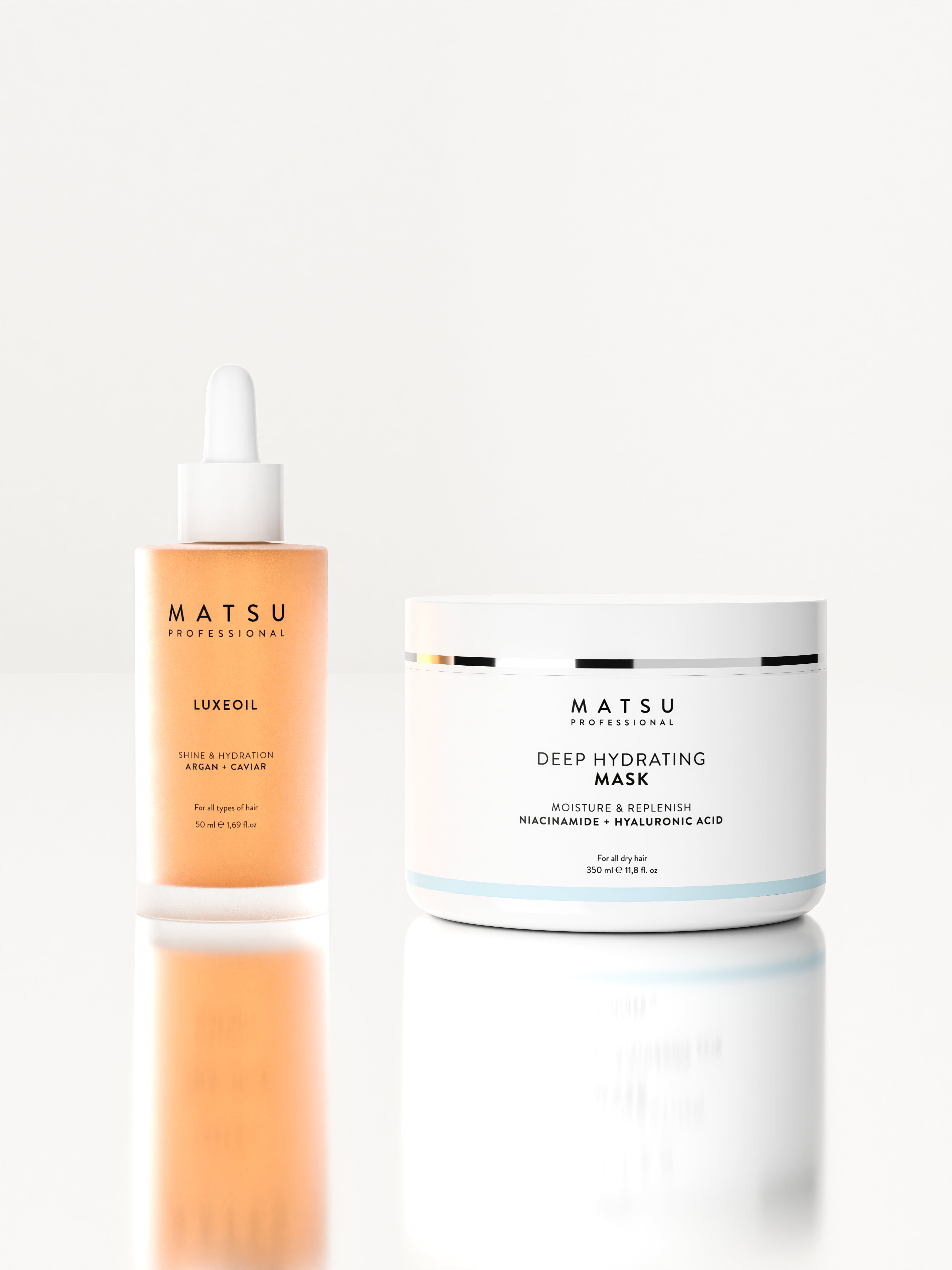 Matsu Deep Hydrating Besleyici ve Nemlendirici Saç Maskesi ve Luxeoil Argan Yağı 2'li Avantaj Bakım Seti