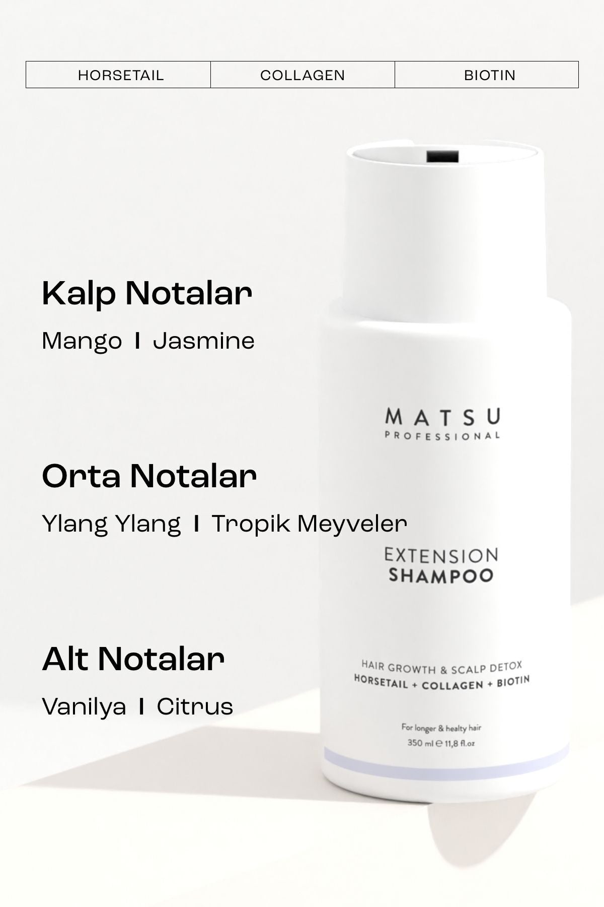 Extension At Kuyruğu & Biotin Hızlı Uzama Destekli Detoks Şampuanı | Saç Derisi Bakımı  Seyahat Boy 100 ml