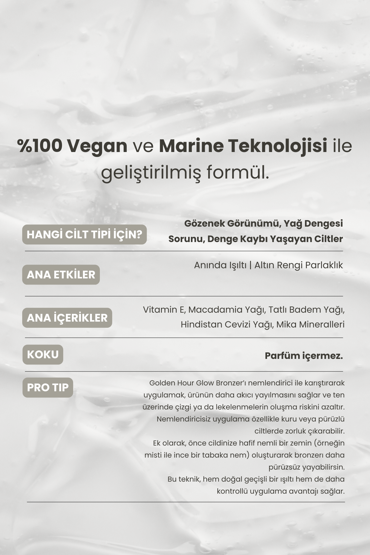 Golden Hour Işıltılı Bronzlaştırıcı Vücut Yağı 100 ml