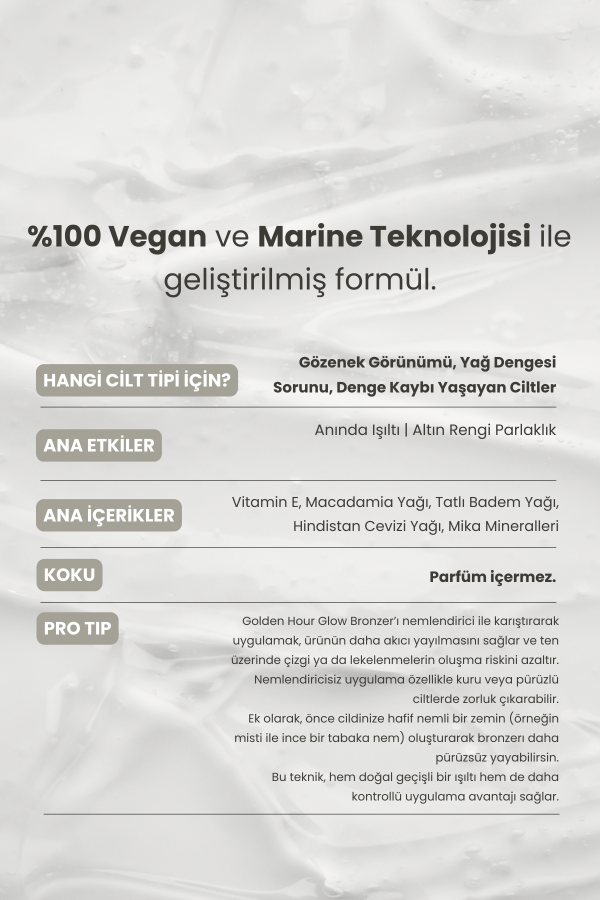 Golden Hour Işıltılı Bronzlaştırıcı Vücut Yağı 50 ml