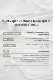 Marine Algae Micellar Water | Babassu Yağı & Beta-Glucan | Nazik Arındırma ve Bariyer Koruyucu Temizlik | 250 ml