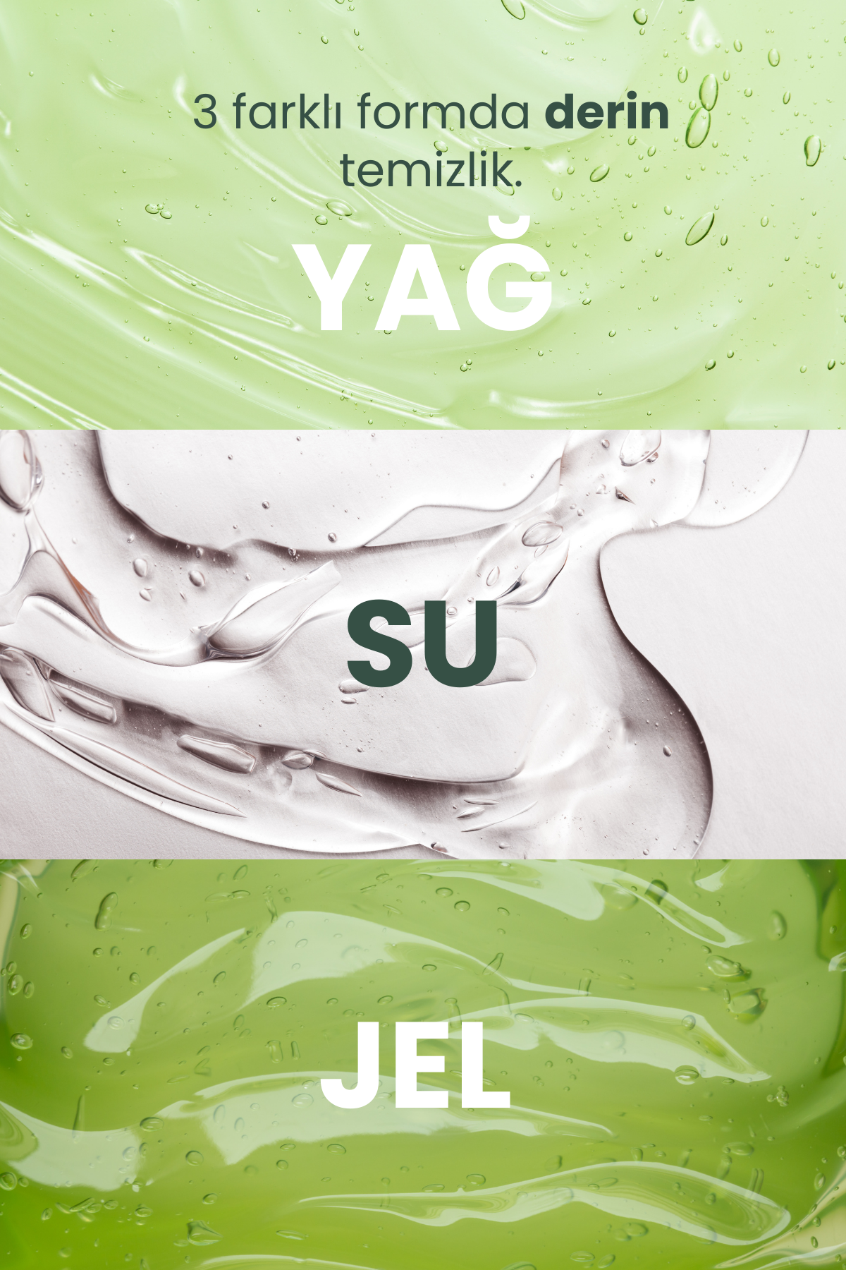 Marine Algae Temizleme Jeli + Micellar Su + Temizleme Yağı Derin Temizleyici ve Arındırıcı Üçlü Cilt Bakım Seti