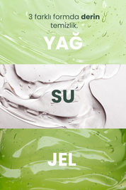 Marine Algae Temizleme Jeli + Micellar Su + Temizleme Yağı Derin Temizleyici ve Arındırıcı Üçlü Cilt Bakım Seti