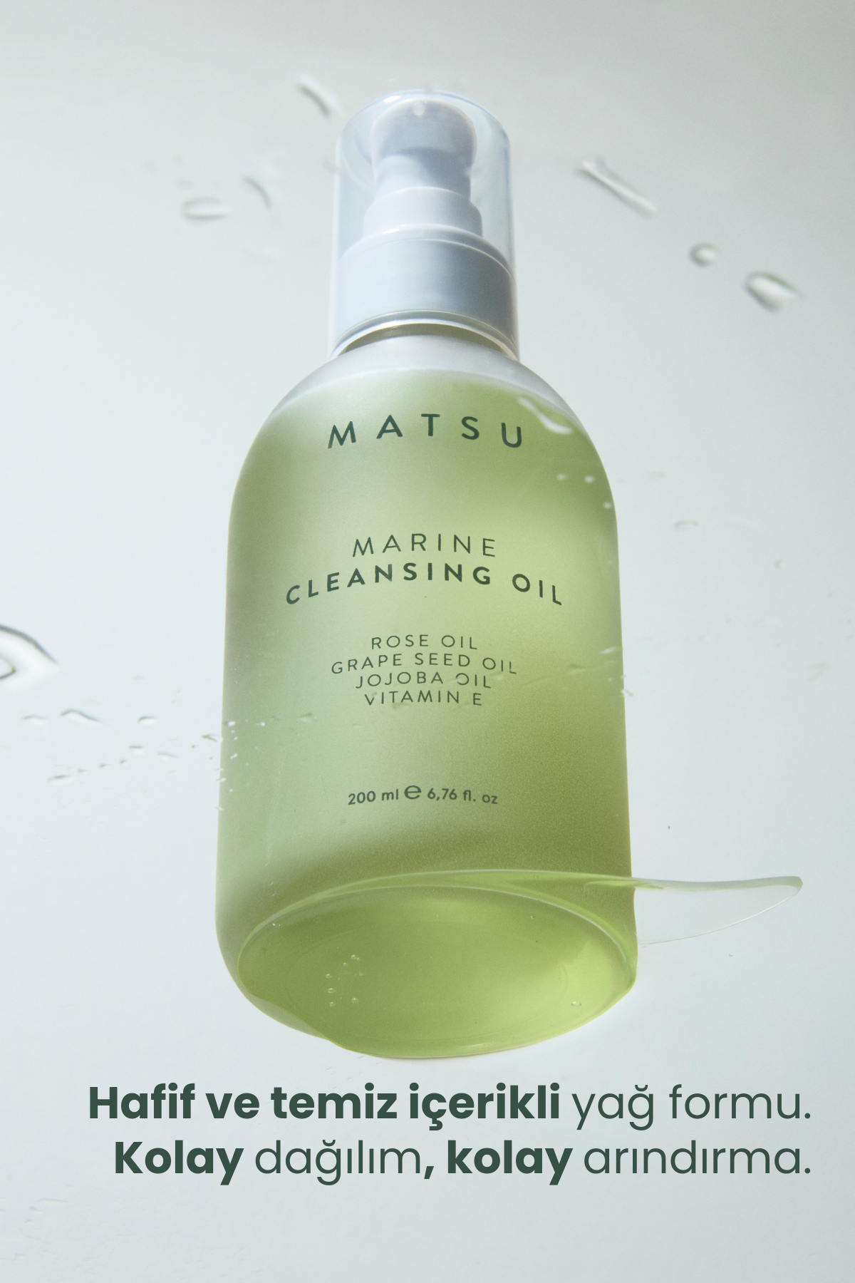Marine Cleansing Oil | Gül & Jojoba Yağı & Vitamin E | Lüks Arındırma ve Bariyer Onarıcı Temizlik | 200 ml