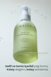 Marine Cleansing Oil | Gül & Jojoba Yağı & Vitamin E | Lüks Arındırma ve Bariyer Onarıcı Temizlik | 200 ml
