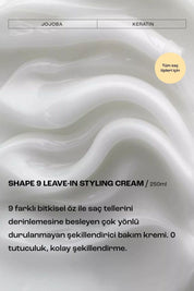 Shape 9 | 9 Bitkisel Özlü Şekillendirici Bakım Kremi | Dalgalı ve Kıvırcık Saçlar Seyahat Boy 100 ml